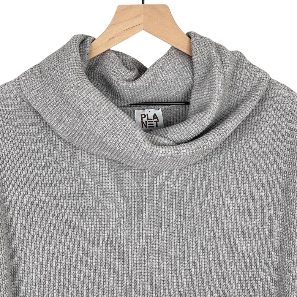 Planet by Lauren G Sweater One Size Loose Cowl Neck Knit Pullover Quiet Luxury - Picture 2 of 11